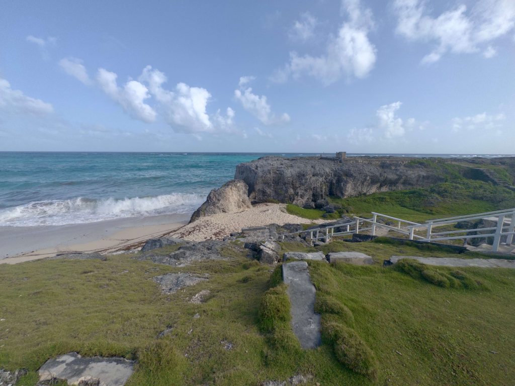 Deborah's Bay Barbados shoreline with lovely cliff views